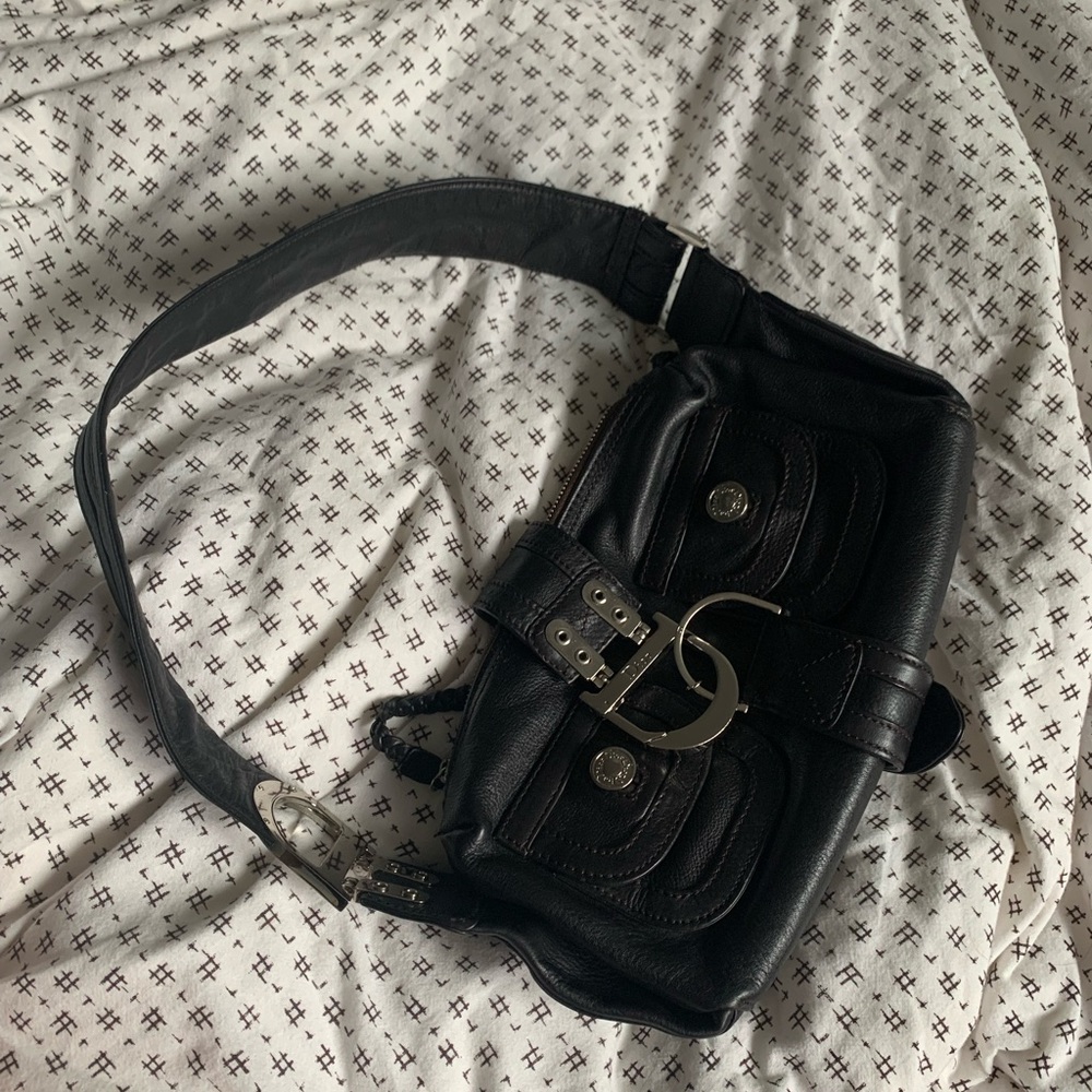 Authentic Dior leather flight bag